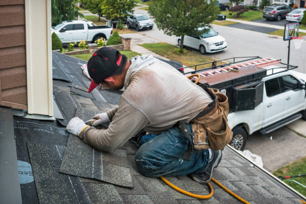 Professional Emergency Roof Repair technician working in Morgan, PA